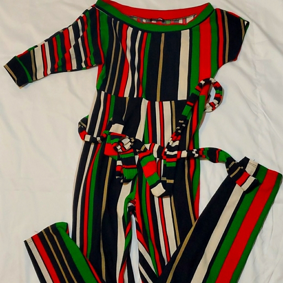Fashion Nova Pants - Fashionnova Multi color striped Jumpsuit